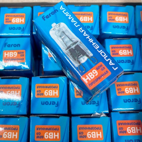 Лампа галогенная Feron HB9/JCD9 JCD G9 60W 230V. Упаковка (100 шт) 02777