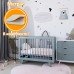Кроватка для новорожденного Lilla (приставная) - модель Aria серая + Матрас DreamTex 120х60 см