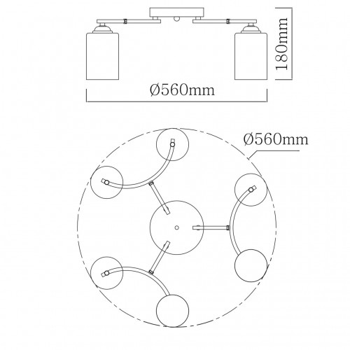 106010606 Олимпия 6*60W E27 220 V люстра