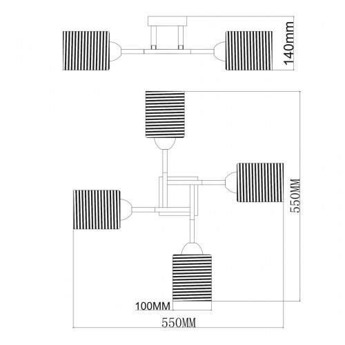 106010904 Олимпия 4*40W E27 220 V люстра