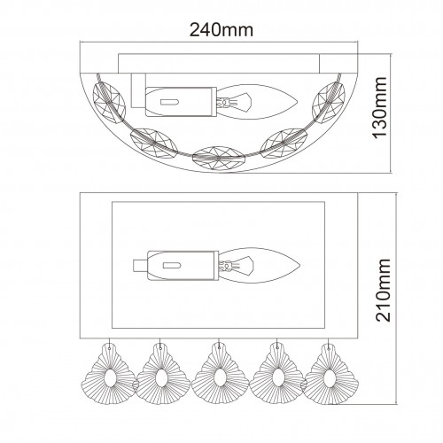 465026601 Бра MW-Light Жаклин