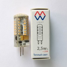LBMW0402 Лампа светодиодная MW G4 2700К 2,5W 12V LBMW0402 Лампа светодиодная MW G4 2700К 2,5W 12V