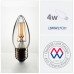 LBMW27C01 Лампа светодиодная MW Е27 C35 2700К FILAMENT 4W 220V прозрачная свеча