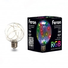 Лампа светодиодная Feron LB-381 E27 3W RGB 10 штук Лампа светодиодная Feron LB-381 E27 3W RGB 10 штук
