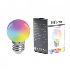 Лампа светодиодная Feron LB-371 Шар матовый E27 3W RGB быстрая смена цвета 10 штук Лампа светодиодная Feron LB-371 Шар матовый E27 3W RGB быстрая смена цвета 10 штук