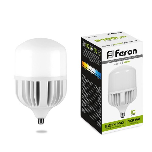 Лампа светодиодная Feron LB-65 E27-E40 100W 4000K 10 штук