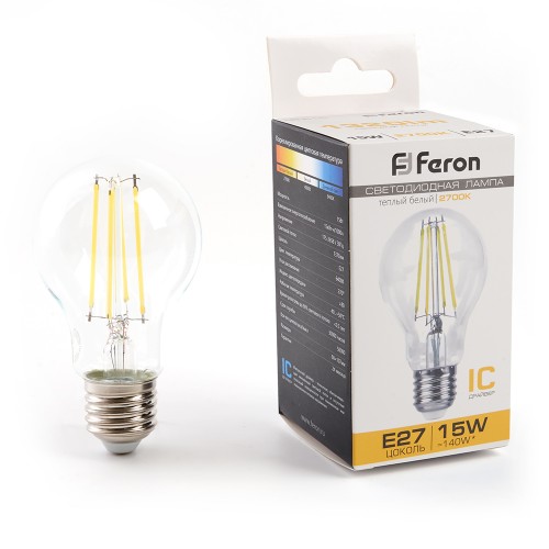 Лампа светодиодная Feron LB-615 Шар E27 15W 2700K 10 штук