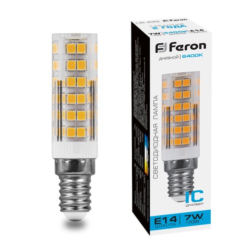 Лампа светодиодная Feron LB-433 E14 7W 6400K 10 штук