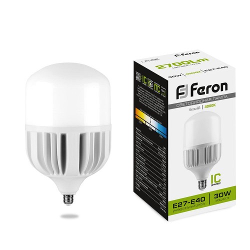 Лампа светодиодная Feron LB-65 E27-E40 30W 4000K 10 штук