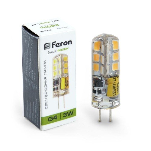 Лампа светодиодная Feron LB-422 G4 3W 4000K 10 штук