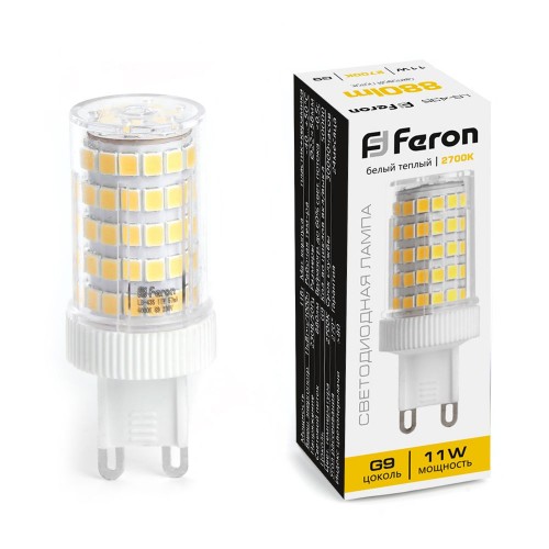 Лампа светодиодная Feron LB-435 G9 11W 2700K 10 штук
