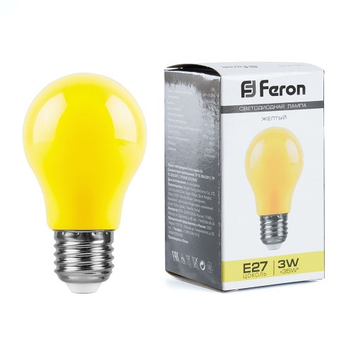 Лампа светодиодная Feron LB-375 E27 3W желтый 10 штук