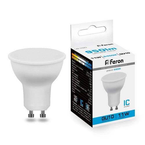Лампа светодиодная Feron LB-760 MR16 GU10 11W 6400K 10 штук