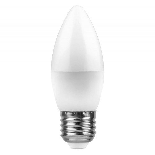 Лампа светодиодная Feron LB-97 Свеча E27 7W 2700K 10 штук