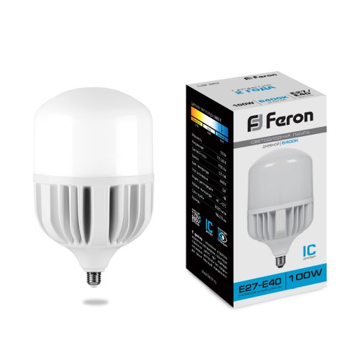 Лампа светодиодная Feron LB-65 E27-E40 100W 6400K 10 штук