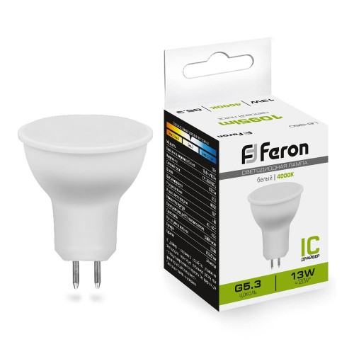 Лампа светодиодная Feron LB-960 MR16 G5.3 13W 4000K 10 штук