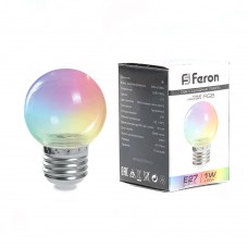 Лампа светодиодная Feron LB-371 Шар прозрачный E27 3W RGB быстрая смена цвета 10 штук Лампа светодиодная Feron LB-371 Шар прозрачный E27 3W RGB быстрая смена цвета 10 штук