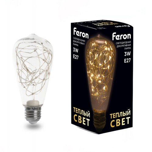 Лампа светодиодная Feron LB-380 E27 3W 2700K 10 штук