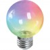 Лампа светодиодная Feron LB-371 Шар прозрачный E27 3W RGB плавная смена цвета 10 штук