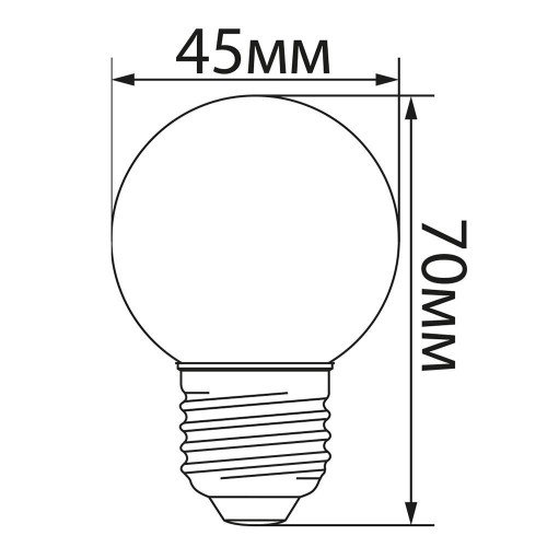 Лампа светодиодная Feron LB-37 Шарик матовый E27 1W 2700K 10 штук