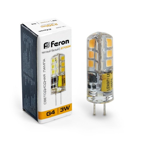 Лампа светодиодная Feron LB-422 G4 3W 2700K 10 штук