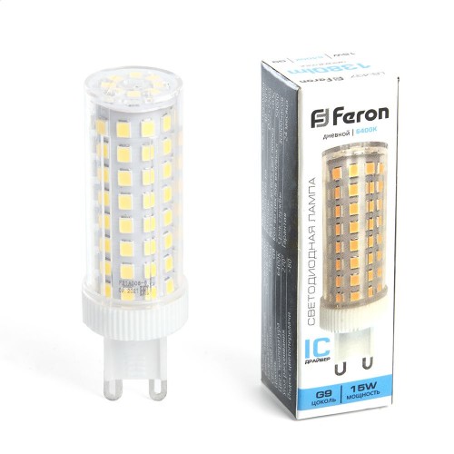 Лампа светодиодная Feron LB-437 G9 15W 6400K 10 штук