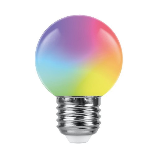 Лампа светодиодная Feron LB-371 Шар матовый E27 3W RGB плавная сменая цвета 10 штук