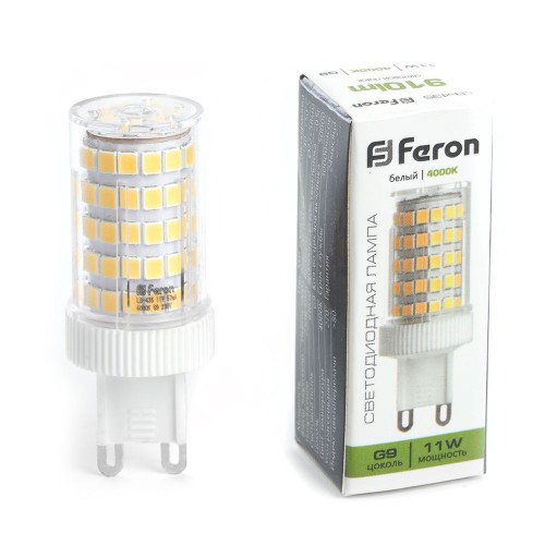 Лампа светодиодная Feron LB-435 G9 11W 4000K 10 штук