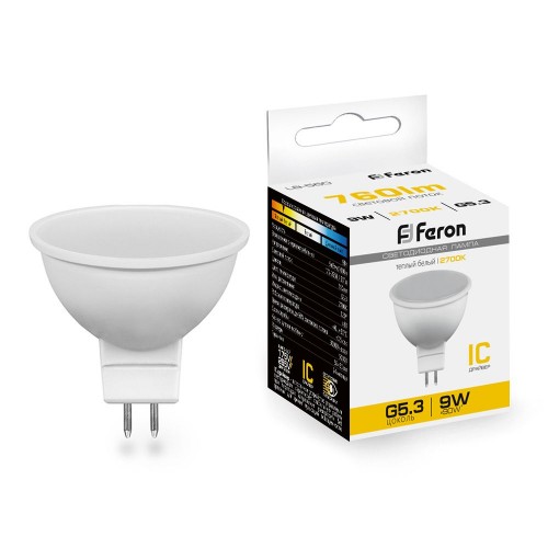 Лампа светодиодная Feron LB-560 MR16 G5.3 9W 2700K 10 штук