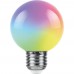 Лампа светодиодная Feron LB-371 Шар матовый E27 3W RGB быстрая смена цвета 10 штук