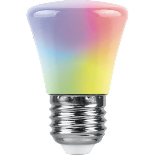 Лампа светодиодная Feron LB-372 Колокольчик матовый E27 1W RGB быстрая смена цвета 10 штук