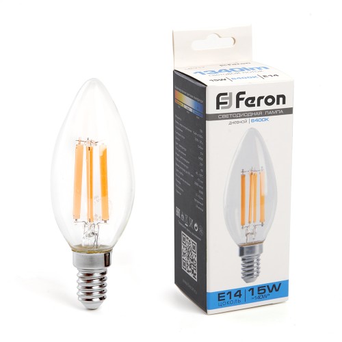 Лампа светодиодная Feron LB-717 Свеча E14 15W 6400K 10 штук