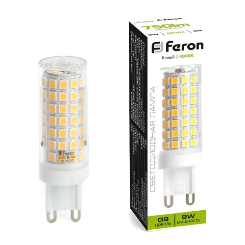 Лампа светодиодная Feron LB-434 G9 9W 4000K 10 штук
