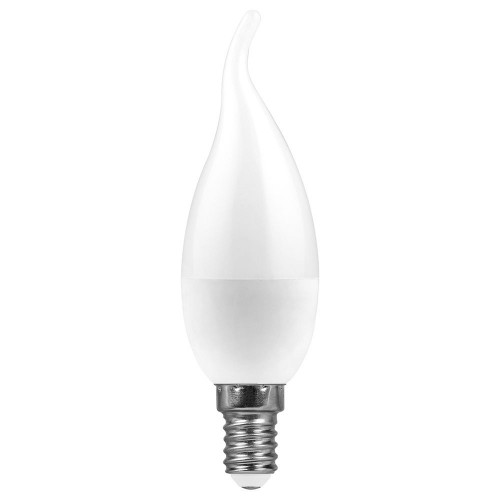 Лампа светодиодная Feron LB-570 Свеча на ветру E14 9W 6400K 10 штук