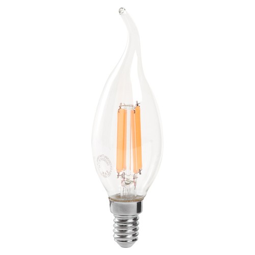 Лампа светодиодная Feron LB-718 Свеча на ветру E14 15W 6400K 10 штук