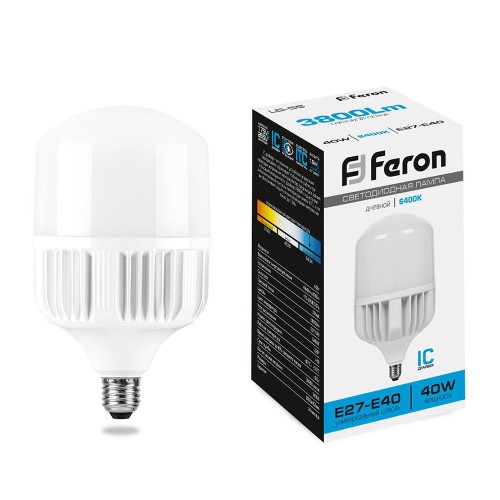 Лампа светодиодная Feron LB-65 E27-E40 40W 6400K 10 штук