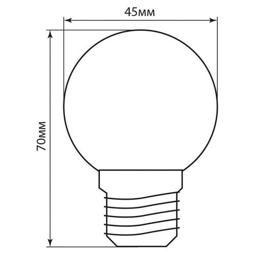 Лампа светодиодная Feron LB-37 Шарик E27 1W 6400K матовый 10 штук