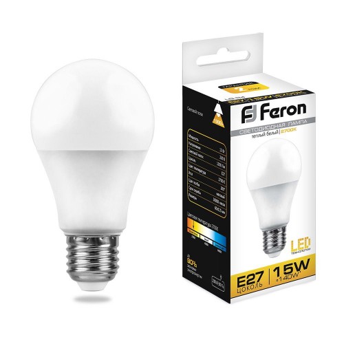 Лампа светодиодная Feron LB-94 Шар E27 15W 2700K 10 штук