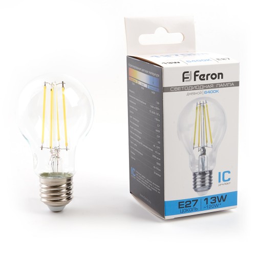 Лампа светодиодная Feron LB-613 Шар E27 13W 6400K 10 штук