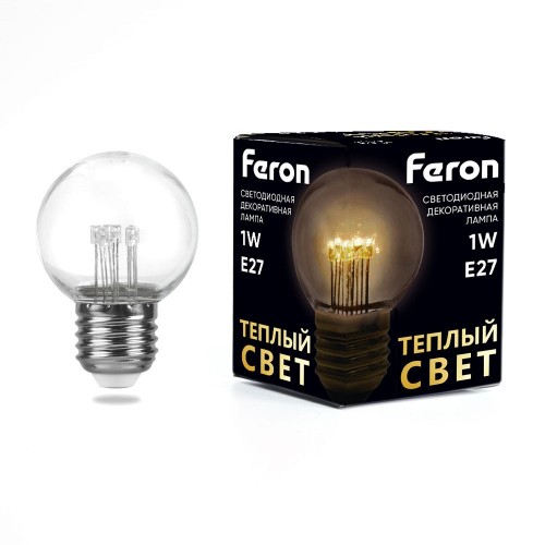 Лампа светодиодная Feron LB-378  E27 1W 2700K 10 штук