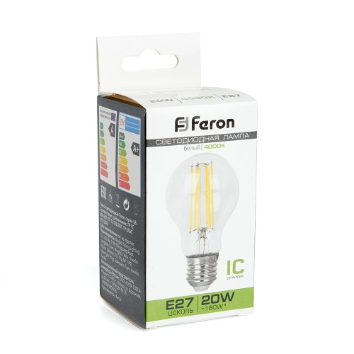 Лампа светодиодная Feron LB-620 Шар E27 20W 4000K 10 штук