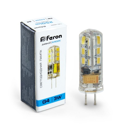 Лампа светодиодная Feron LB-422 G4 3W 6400K 10 штук