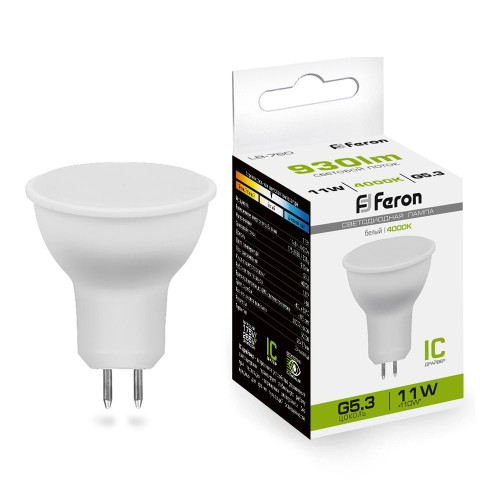 Лампа светодиодная Feron LB-760 MR16 G5.3 11W 4000K 10 штук