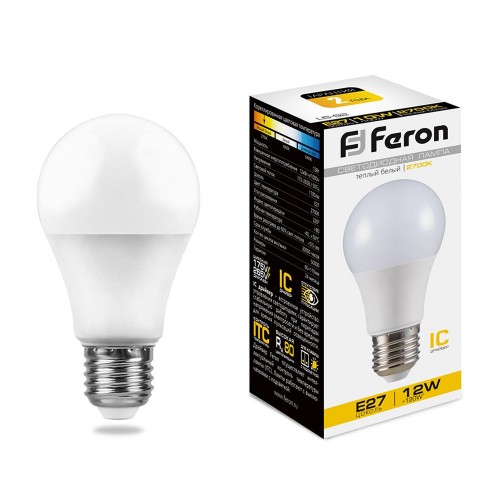 Лампа светодиодная Feron LB-93 Шар E27 12W 2700K 10 штук