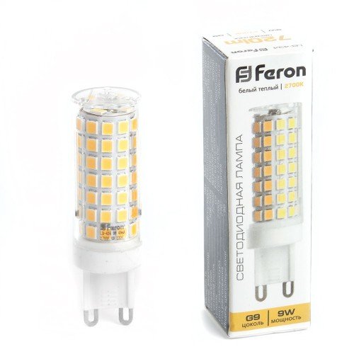 Лампа светодиодная Feron LB-434 G9 9W 2700K 10 штук