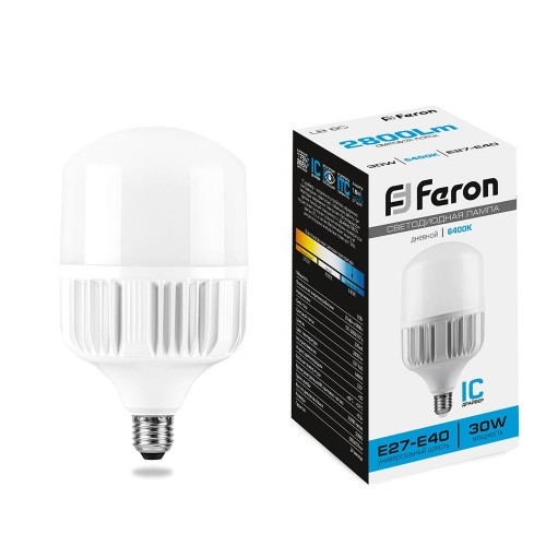 Лампа светодиодная Feron LB-65 E27-E40 30W 6400K 10 штук