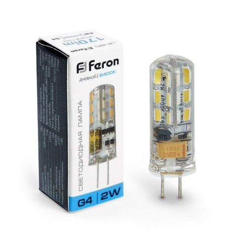Лампа светодиодная Feron LB-420 G4 2W 6400K 10 штук