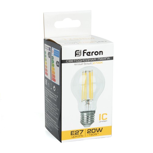 Лампа светодиодная Feron LB-620 Шар E27 20W 2700K 10 штук