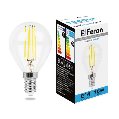 Лампа светодиодная Feron LB-515 Шарик E14 15W 6400K 10 штук