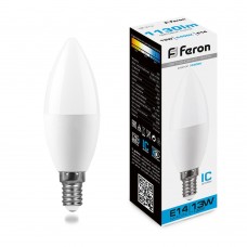 Лампа светодиодная Feron LB-970 Свеча E14 13W 6400K 10 штук